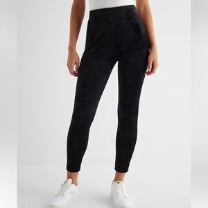 Express Black High Waisted Velour Leggings women’s NEW size XS